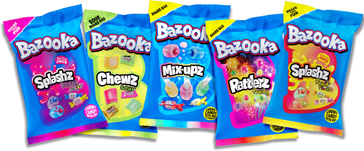 Bags of Bazooka Sweets